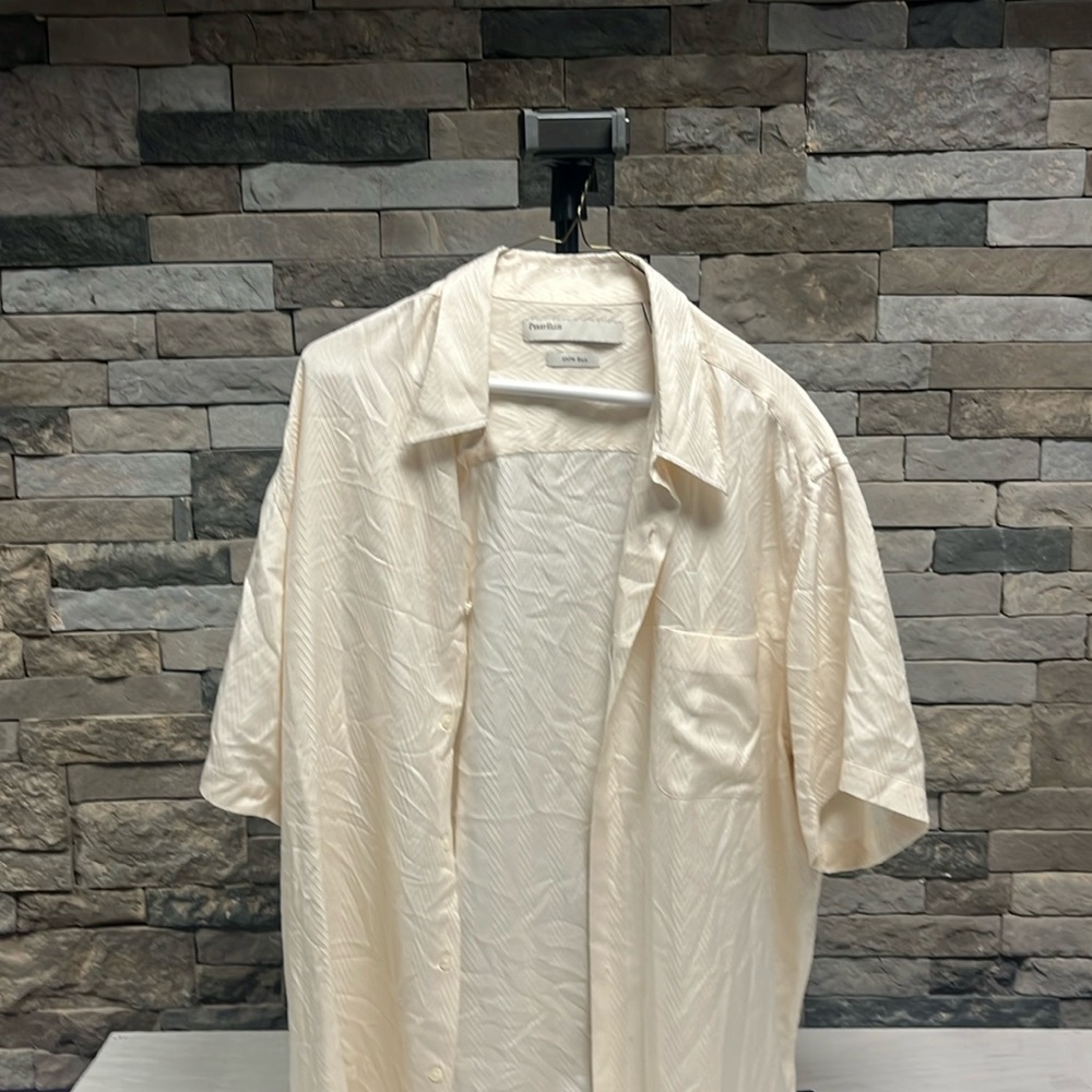 Perry Ellis 100% Silk XL  Polo Shirt